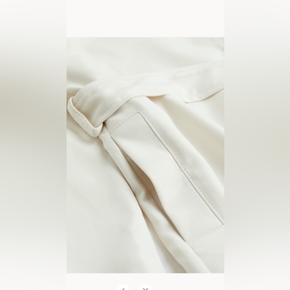H&M WHITE TIE BELT COAT - Picture 7 of 7
